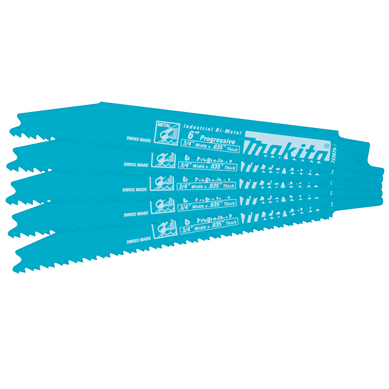 Makita 723079-A-5 6Metal Cutting Recipro Saw Blade, Progressive, 5 pk