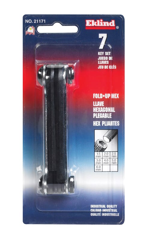 Eklind 21171 Hex Key Set 1.5-6Mm Fold
