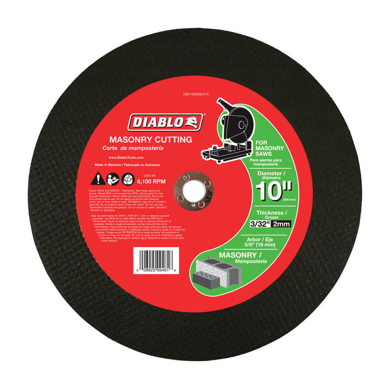 Diablo DBD100093L01C Masonry Cut Off Disc 10