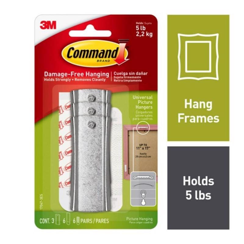 3M 17047-3ES Picture Hangers 3Pk