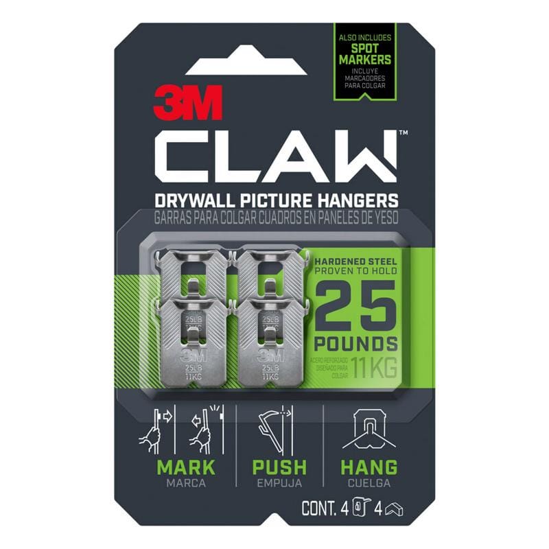 3M 3PH25M-4ES Claw Pic Hanger 25Lb 4Pk