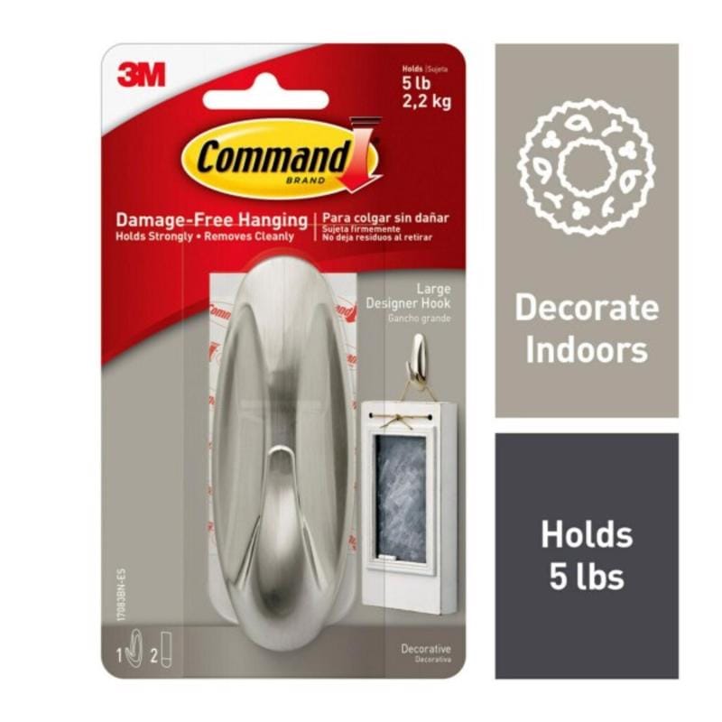 3M 17083BN-ES Command Hook Brshnkl Lg