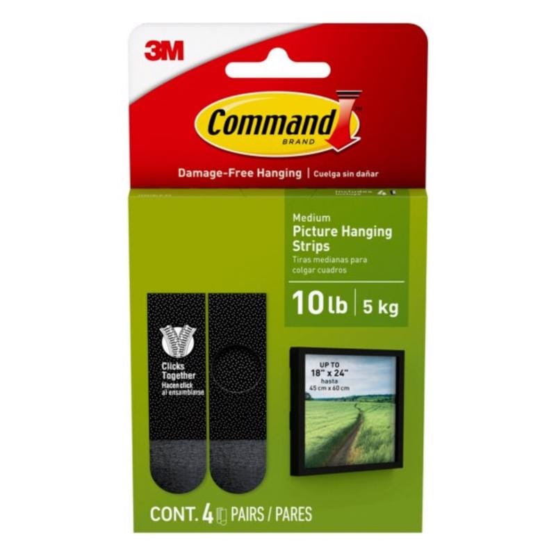 3M 17201BLK-ES Hanging Strp Med Blk
