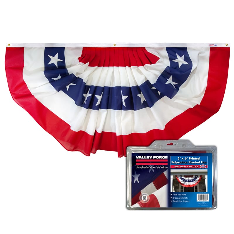 Valley Forge PFF-ST Flag 3X6 Pleated Fan