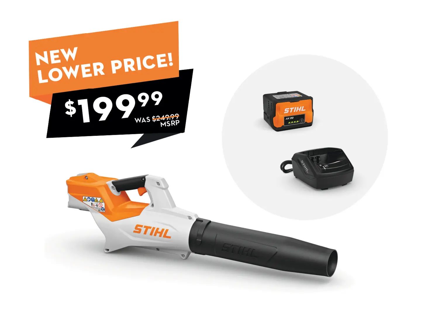 Stihl BA05 011 5919 US BGA 50 Set w/ AK 20 battery & Al 101 charger