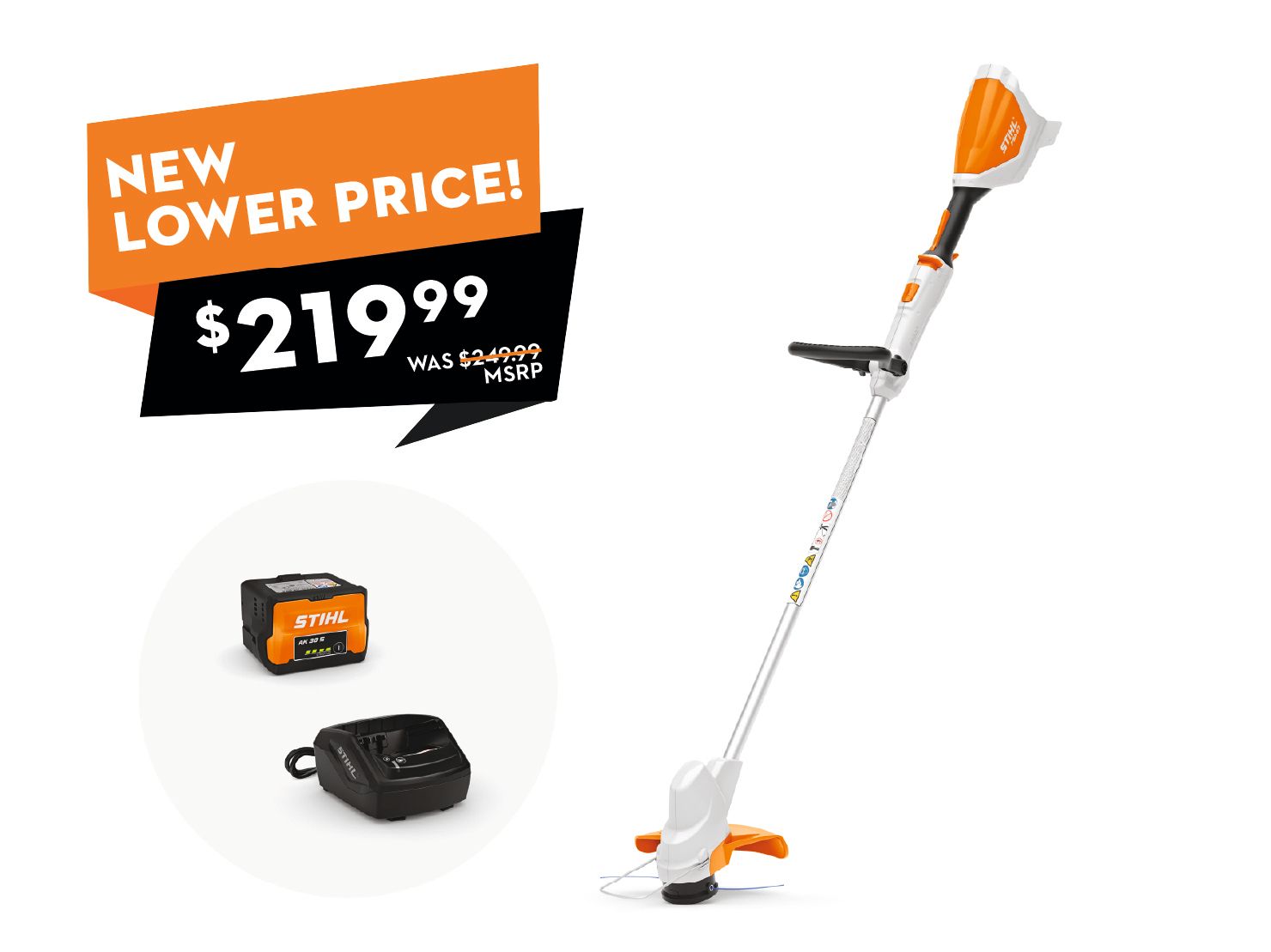 Stihl 4522 011 5773 US FSA 57 SET w/ AK 20 battery & AL 101 charger