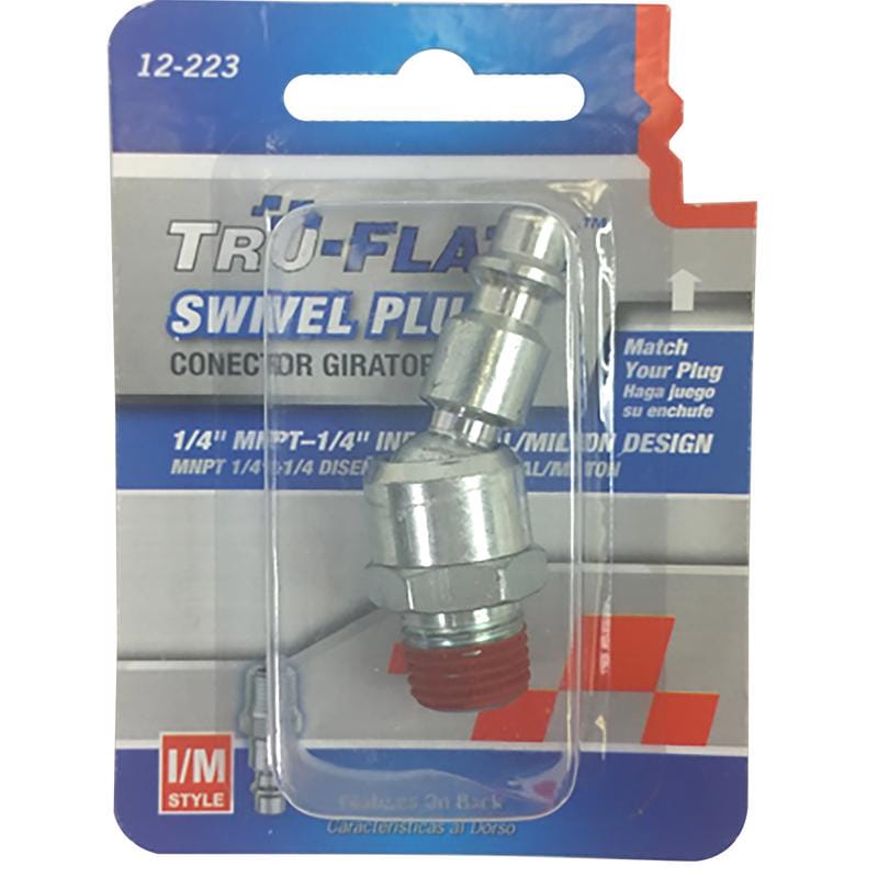 Tru-Flate 12223 Anodized Aircraft Aluminum Swivel Plug 1/4 in. IM 1 pc