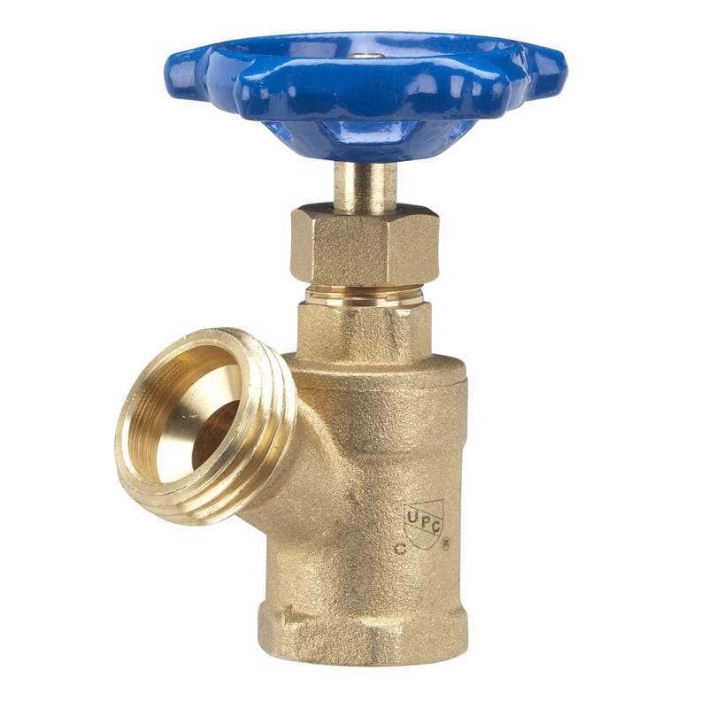 Homewerks VBDCONB4 3/4 in. X 3/4 in. FIP x MHT Brass Boiler Drain Valve