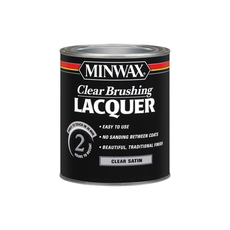 Minwax 155100000 Satin Clear Oil-Based Brushing Lacquer 1 qt