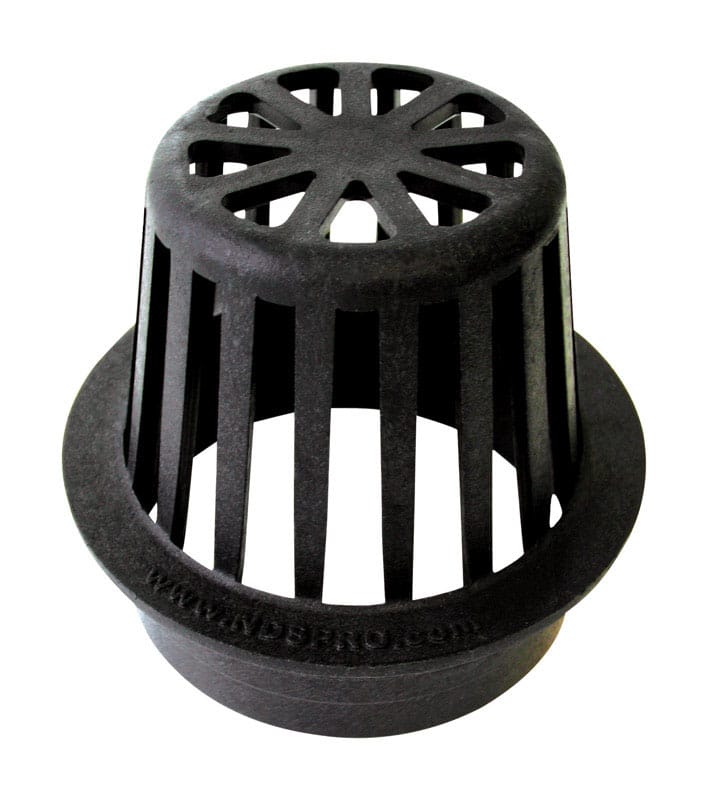 NDS 78 4 in. Black Round Polyolefin Atrium Grate