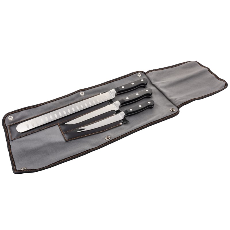 Oklahoma Joe'S 5789579R04 Blacksmith Stainless Steel Black/Silver Grilling Knife Set 3 pc