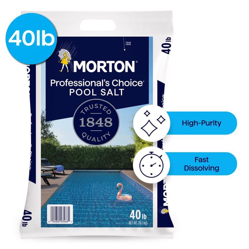 Morton F124670000G Professionals Choice Granule Pool Salt 40 lb