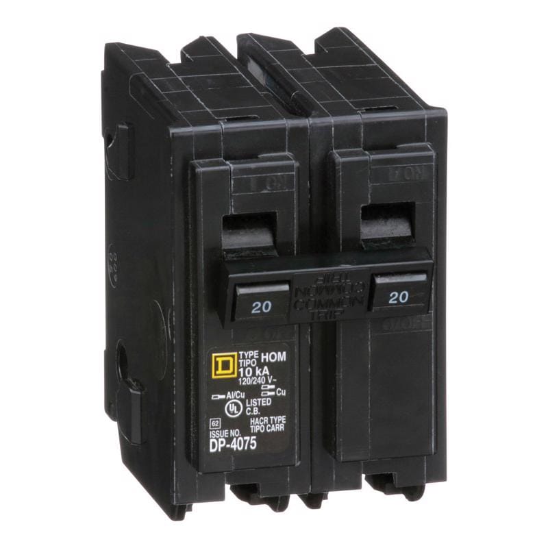 Square D HOM220CP HomeLine 20 amps Surge 2-Pole Circuit Breaker
