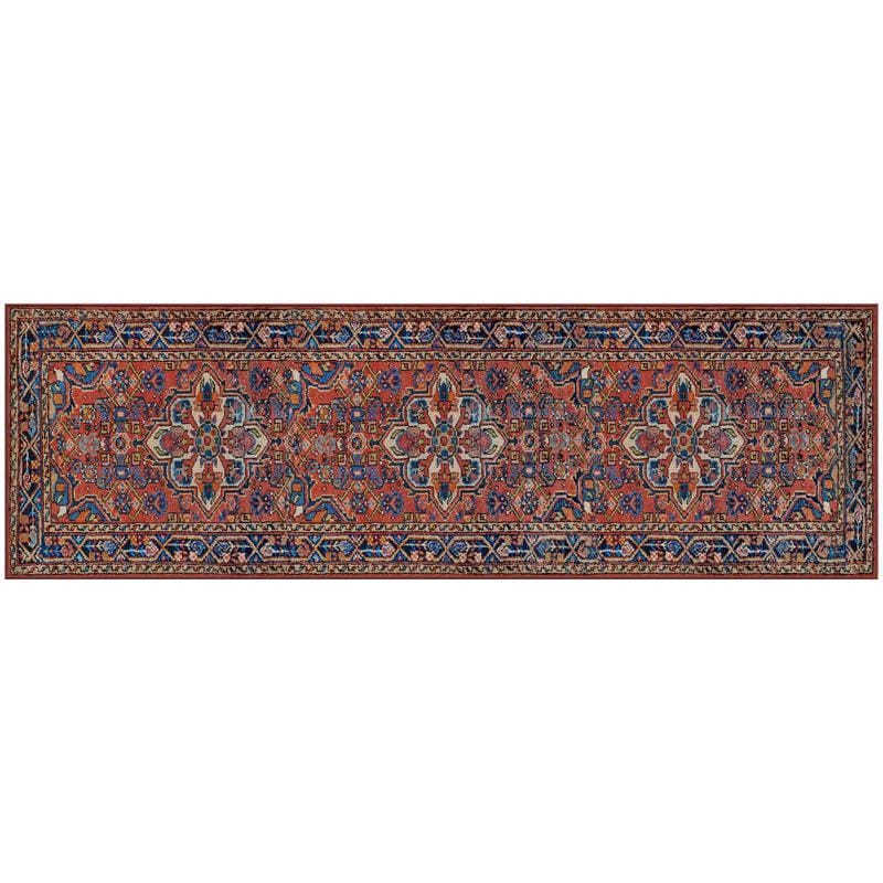 Gel Pro 107-1-2476-EHVR NeverMove Esther 24 in. W X 76 in. L Vintage Red Tribal Polyester Runner Rug