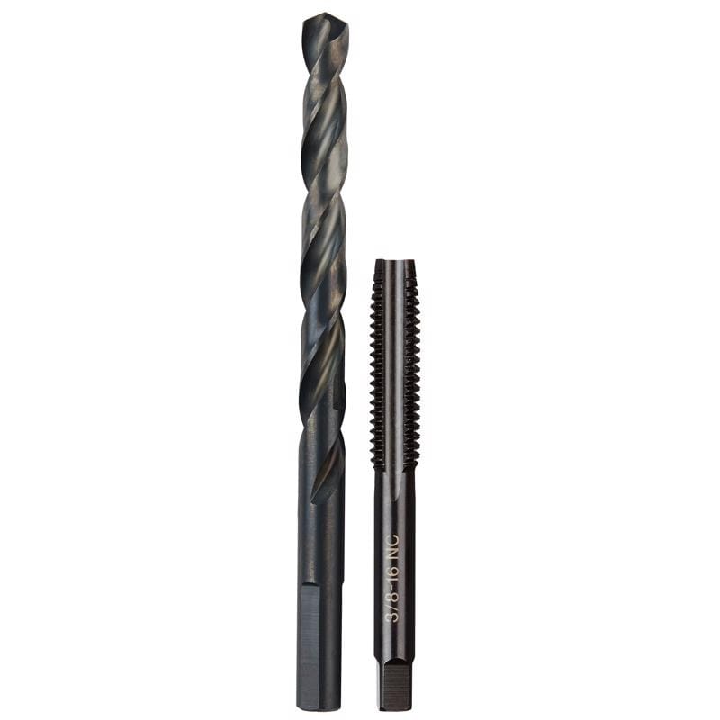 Milwaukee 49-57-5548 SAE 3/8-16 NC Straight Flute Plug Tap & 5/16" Drill Bit