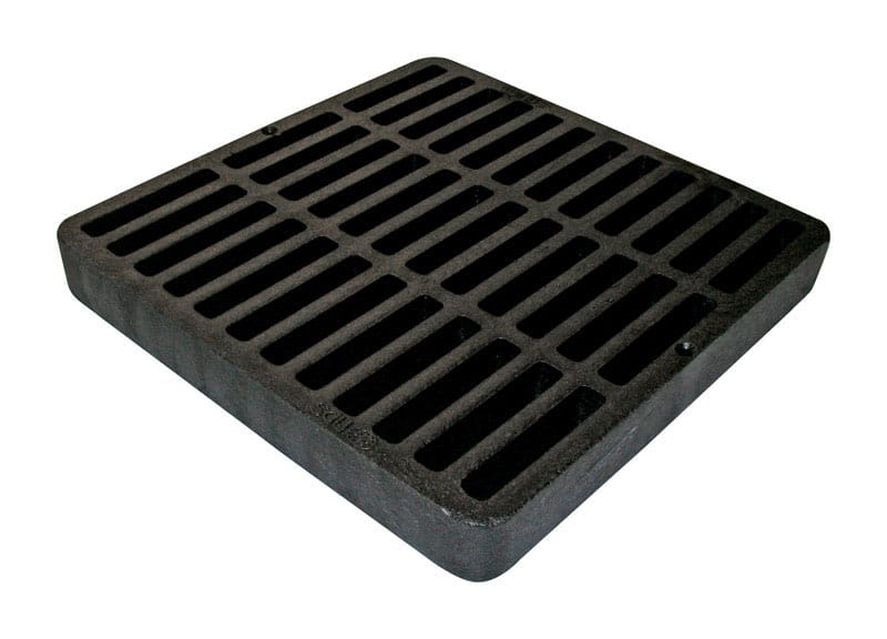 NDS 980 9 in. Black Square Polyolefin Drain Grate