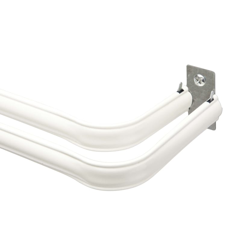 Kenney KN653 White Traditional/Transitional Curtain Rod 28 in. L X 48 in. L
