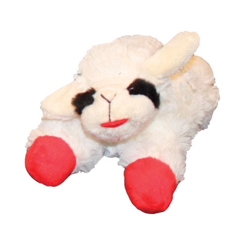 Multipet 48371-12 Lamb Chop For Dog Multicolored Plush Dog Toy Small 1 pk