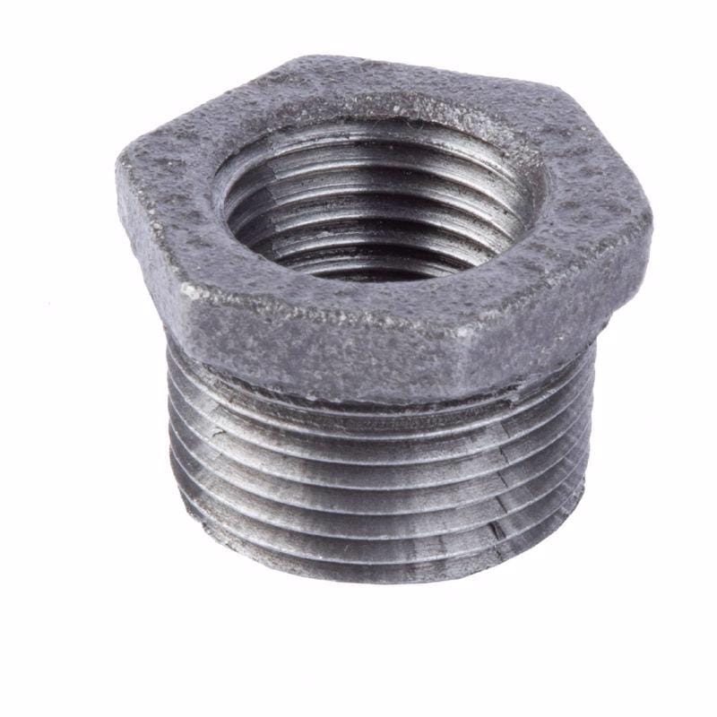 STZ Industries 310B-11234 1-1/2 in. MIP each X 3/4 in. D FIP Black Malleable Iron Hex Bushing