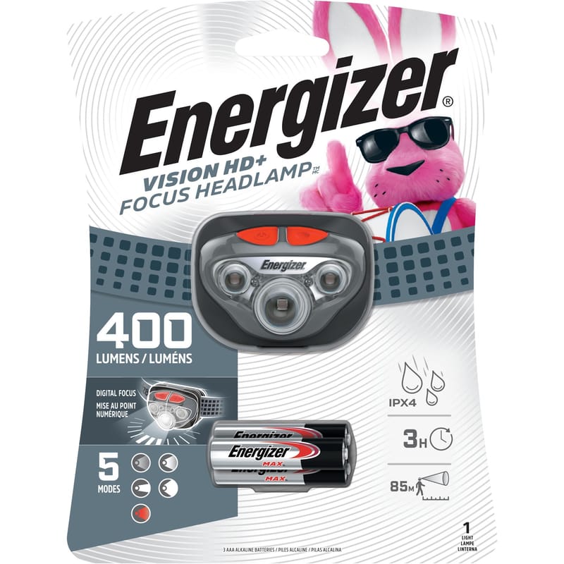 Energizer HDD32E Vision HD + 400 lm Gray LED Headlight AAA Battery