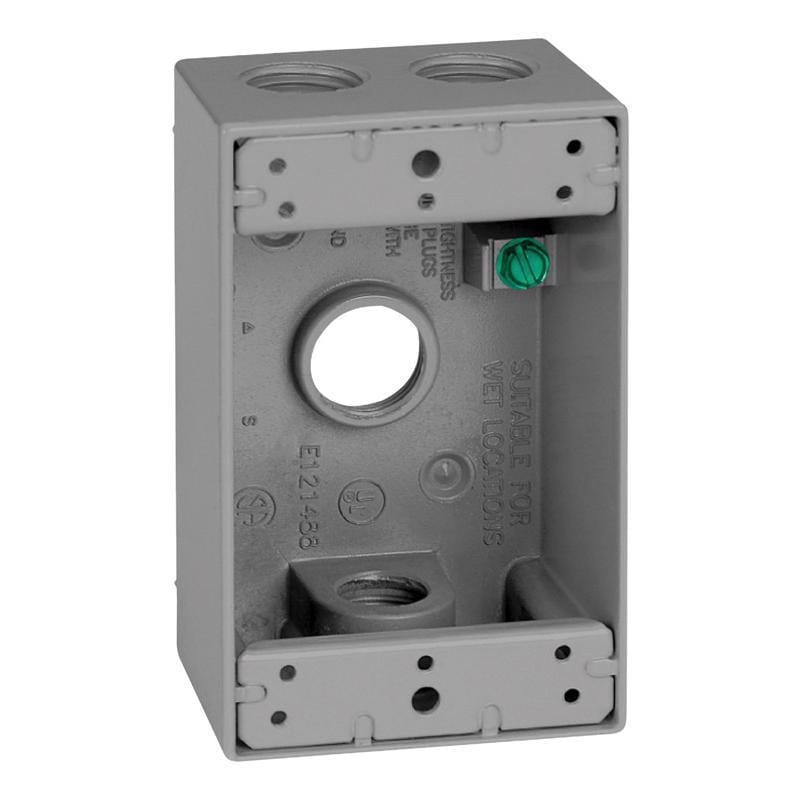 Sigma Engineered Solutions 14251 New Work 18.3 cu in Rectangle Die-Cast Metal Weatherproof Box Gray
