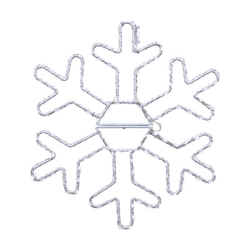 Celebrations 12SFKDPWA LED Pure White Snowflake 12 in. Hanging Decor