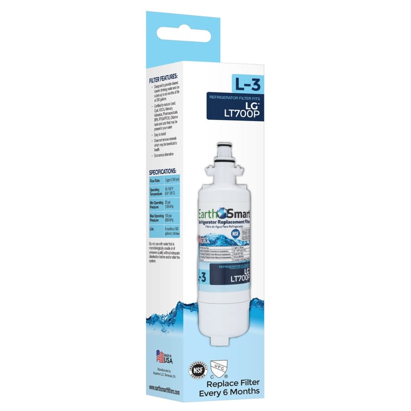 Earthsmart 102618 L-3 Refrigerator Replacement Filter For LG LT700P