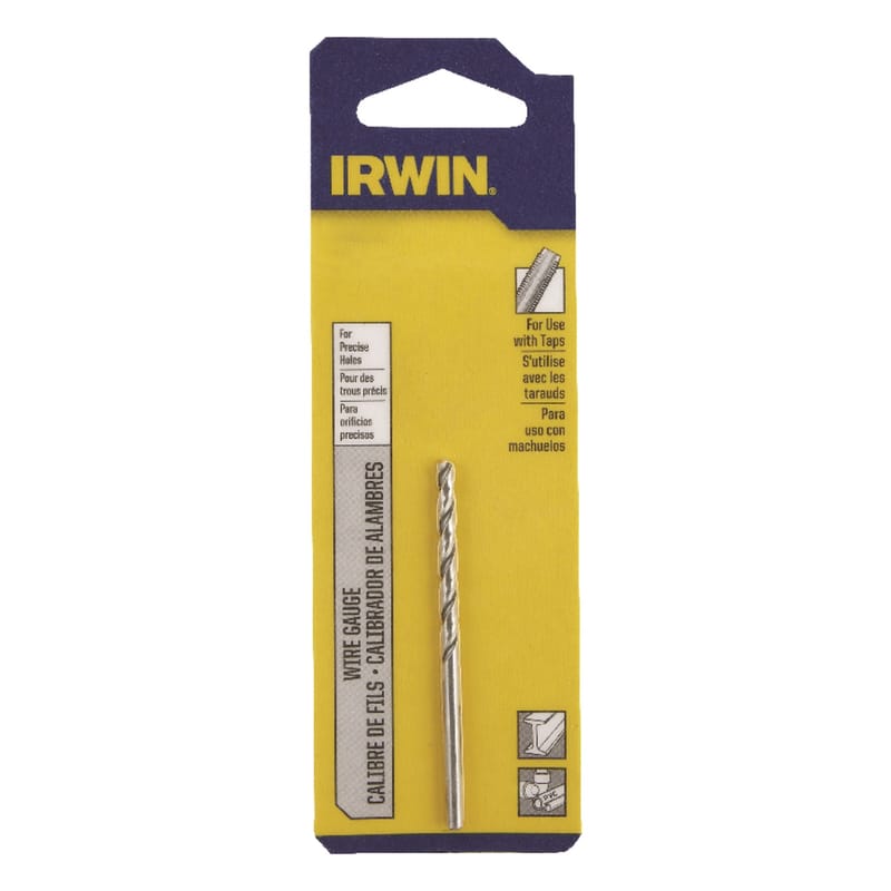 Irwin 81156 #56 X 1-3/4 in. L High Speed Steel Jobber Length Wire Gauge Bit Straight Shank 1 pk