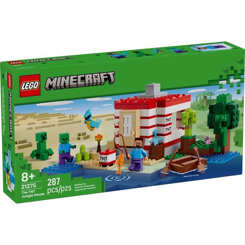 Lego 21275 Minecraft The TNT Jungle House Building Set Multicolored 287 pc