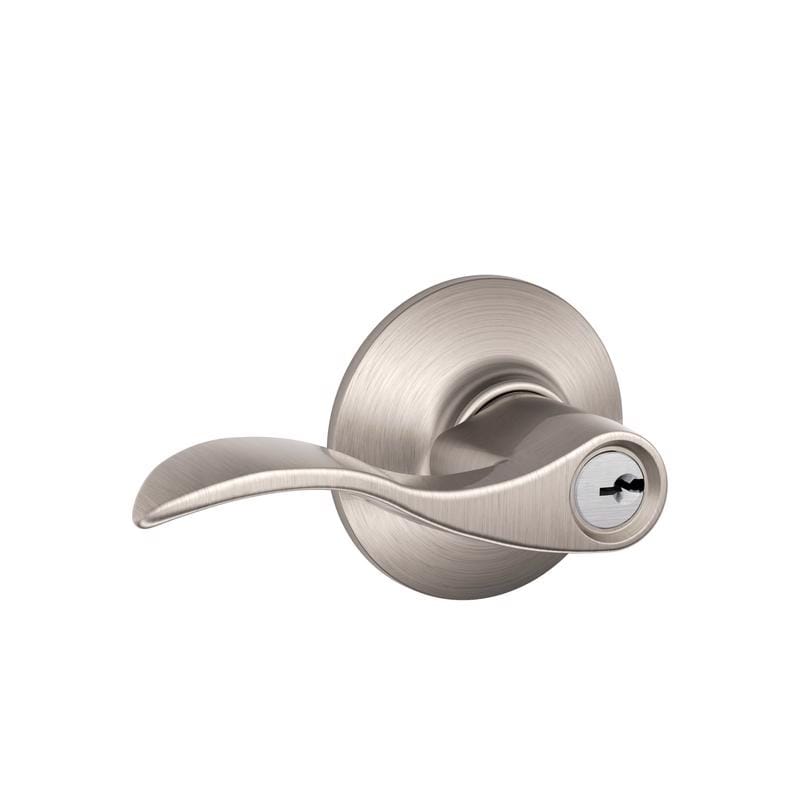 Schlage F51 V ACC 619 Accent Satin Nickel Entry Door Knob 1-3/4 in.
