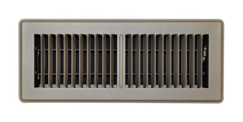 Tru Aire C150MB04X14 4 in. H X 14 in. W 2-Way Powder Coat Brown Steel Floor Register