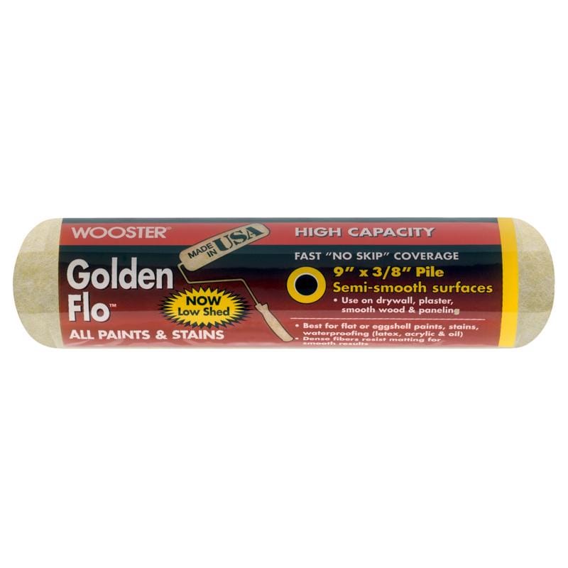 Wooster RR660-9 Golden Flo Fabric 9 in. W X 3/8 in. Paint Roller Cover 1 pk