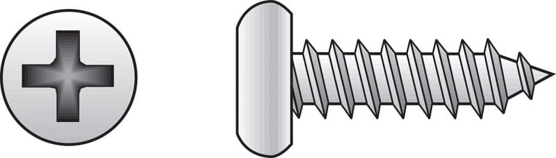 Hillman 80012 No. 6 Ga. X 1/2 in. L Phillips Pan Head Sheet Metal Screws 100 pk