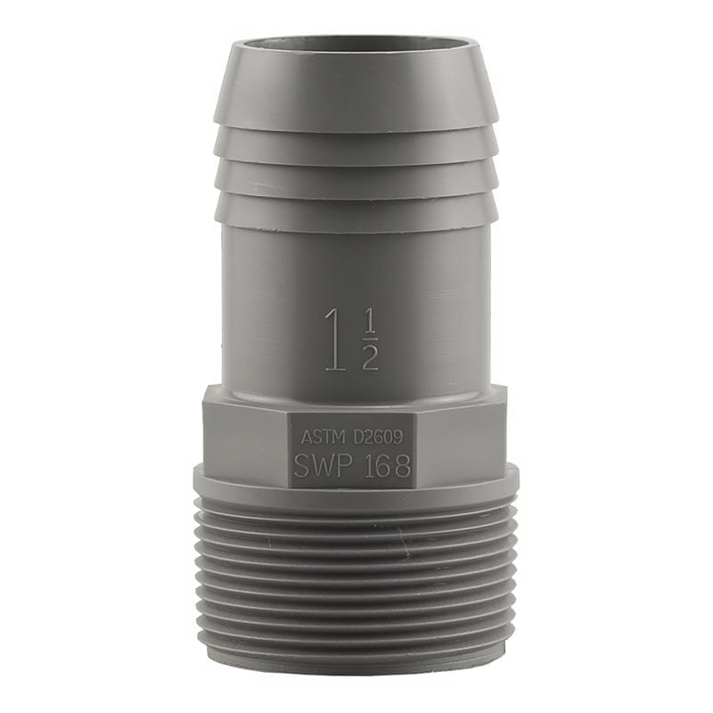 Boshart Industries UPPA-15 1-1/2 in. MPT in. X 1-1/2 in. D Insert Polypropylene Male Adapter 1 pk