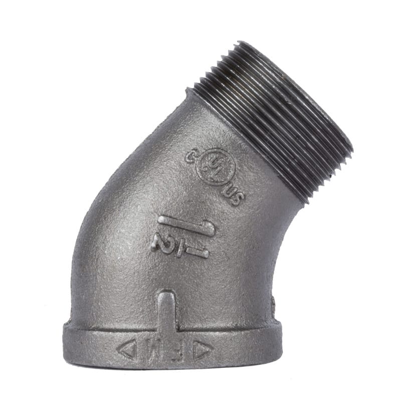 STZ Industries 501534 1-1/2 in. MIP each X 1-1/2 in. D FIP Black Malleable Iron 45 degree Street Elbow