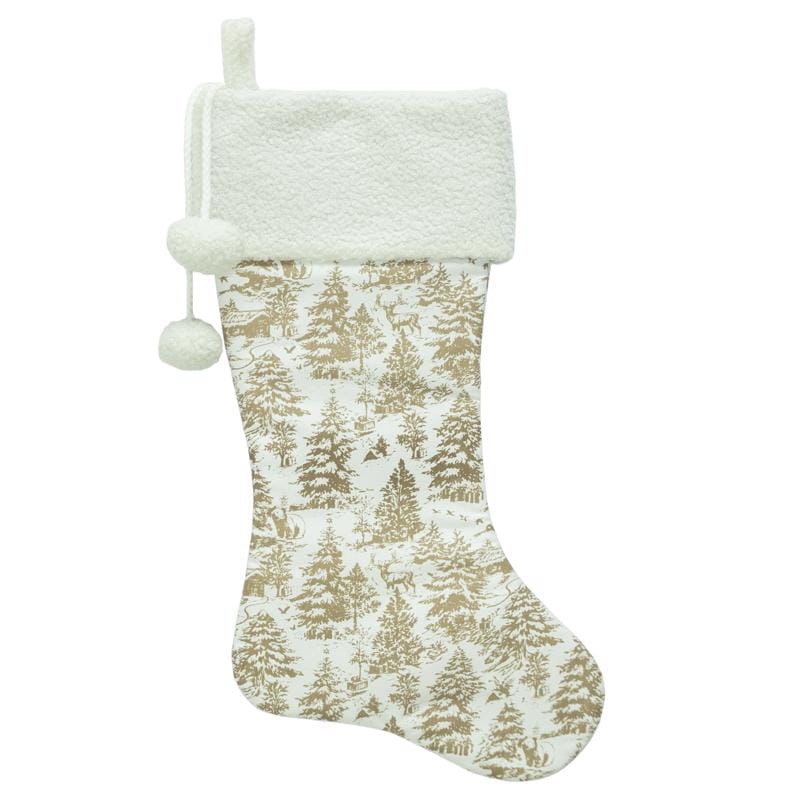 Dyno 1201711-1 Faux Suede Woodland Christmas Stocking 20 in.