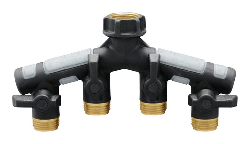 Orbit 58970 Pro Flo 3/4 in. Metal Threaded Female/Male Garden Hose Manifold