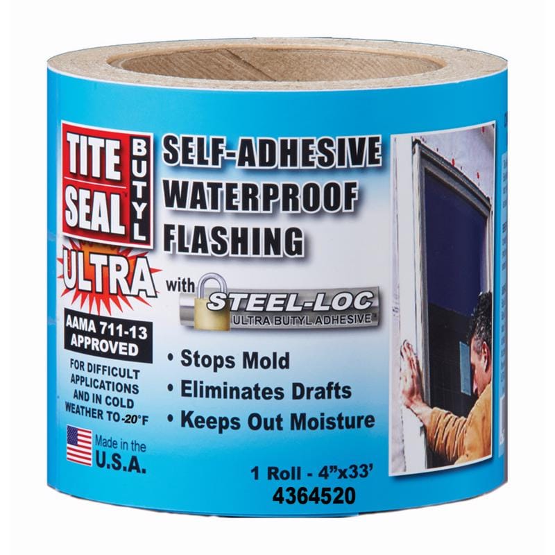 Cofair Products TSBULTRA433 Tite Seal 4 in. W X 33 ft. L Polyethylene Flashing Butyl White