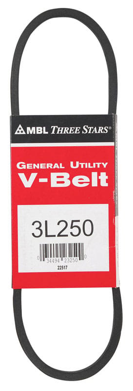 Mitsuboshi 3L250A FHP General Utility V-Belt 0.38 in. W X 25 in. L For Fractional Horsepower Motors