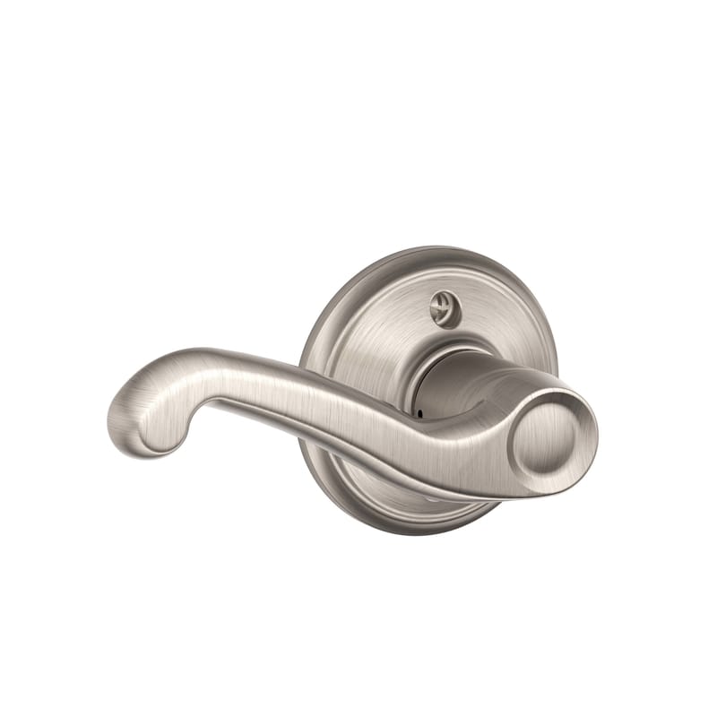 Schlage F170FLA619LH Flair Satin Nickel Dummy Lever