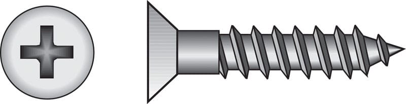 Hillman 40120 No. 10 X 3/4 in. L Phillips Zinc-Plated Coarse Wood Screws 100 pk