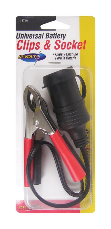 Custom Accessories 18710 12 V Black Universal Battery Clips and Socket 1 pk