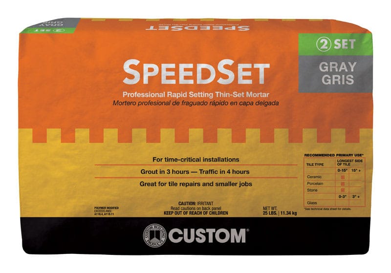 Custom Building Products SDS25 SpeedSet Gray Thin-Set Mortar 25 lb