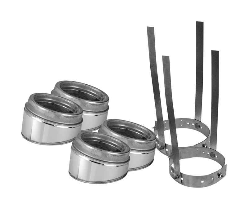 Selkirk 208211 8 in. D X 8 in. D Adjustable 30 deg Stainless Steel Insulated Elbow Kit