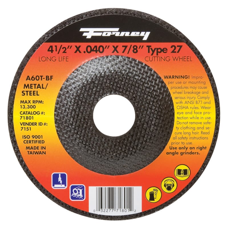 Forney 71801 4-1/2X.040X7/8" Cut-Off Whl