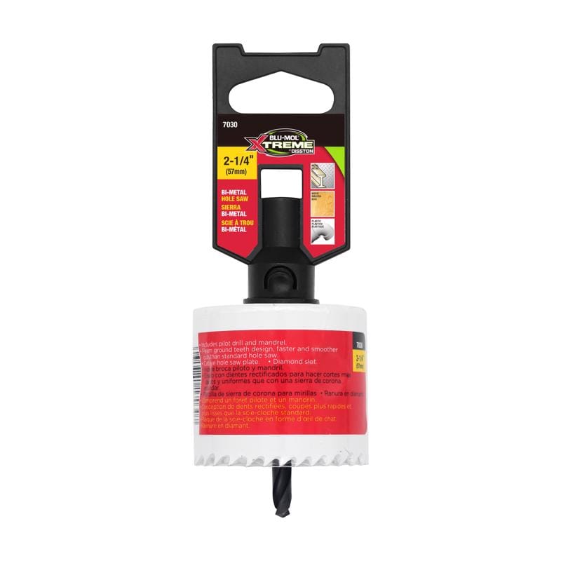 Blu-Mol Xtreme E0217030 2-1/4 in. Bi-Metal 1/4 in. D Hole Saw Arbor Included