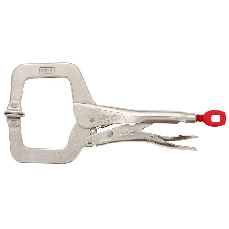 Milwaukee 48-22-3521 Torque Lock 3-1/2 in. X 4.00 in. D Locking C-Clamp with Swivel Pads 500 lb 1 pc