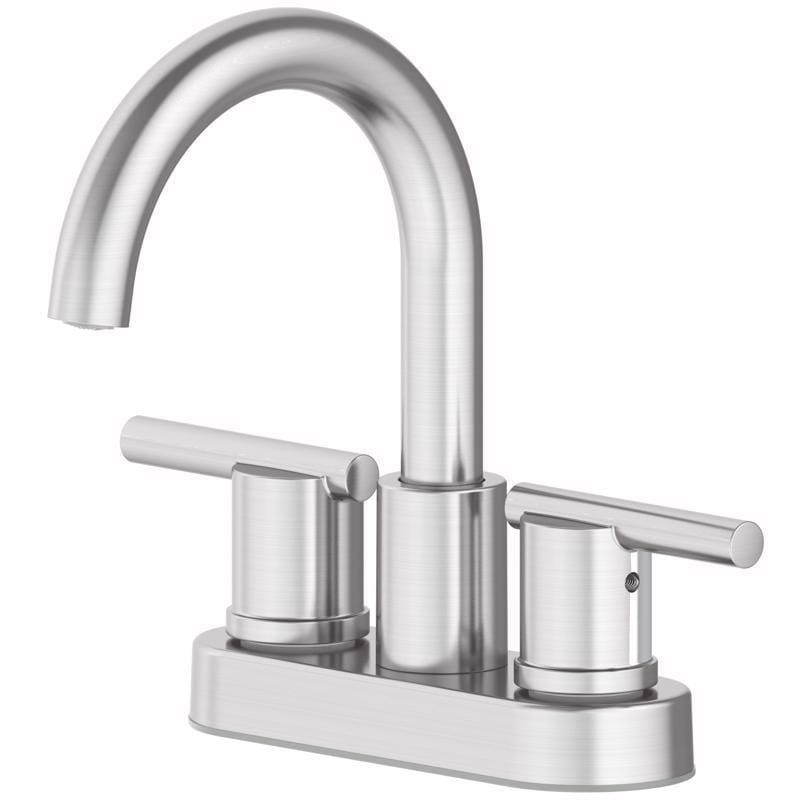 Oakbrook Collection 67703W-7204 Alexis Brushed Nickel Modern Centerset Bathroom Sink Faucet 4 in.