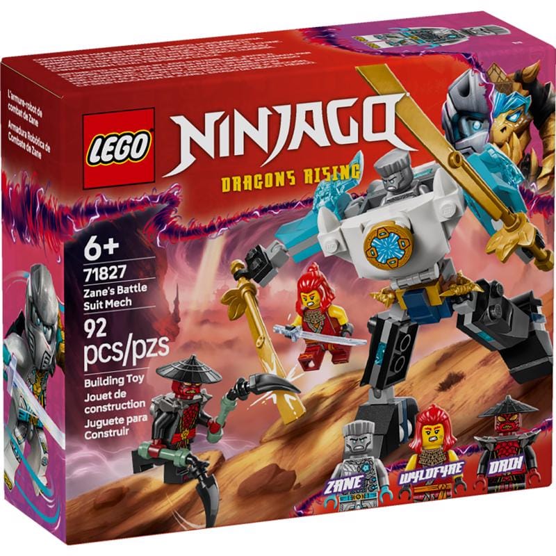 Lego 71827 Ninjago Zane's Battle Suit Mech Building Set Multi 92 pc