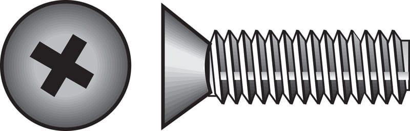 Hillman 0825446 No. 6-32 Ga. X 1/2 in. L Phillips Flat Head Stainless Steel Machine Screws 100 pk